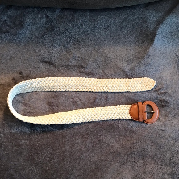 3/$15 - Braided Cotton and Leather belt - EUC - Picture 2 of 8